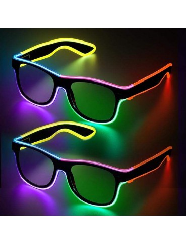 Led Light up Glasses Multi-Color Glow in the Dark for Rave Party EDM (6 colors)