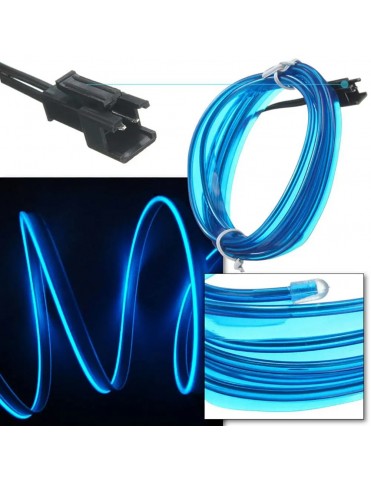 3m El Wire led Cable Lights Glowing Rope Lights for Parties Halloween Christmas DIY decoration with small USB inverter